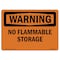 Signmission Safety Sign, OSHA WARNING, 7" Height, 10" Width, No Flammable Storage, Landscape OS-WS-D-710-L-11964 - alternate 1